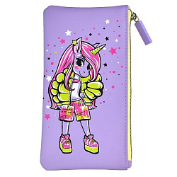 Пенал 1отд 10*20см МОДНАЯ ЕДИНОРОЖКА иск.кожа арт.61322 (1/24шт)