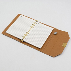 Ежедневник А6 иск.кожа100л NUANCE КАППУЧИНО клетка арт.26232 (1/60шт)