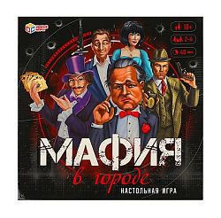 328969 Мафия в городе. Настольная игра-ходилка квадрат. 250х250х55 мм. Умные игры. в кор.10шт