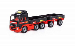 Автомобиль бортовой "MAMMOET" с прицепом (в сеточке)