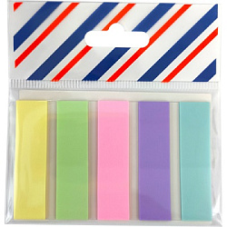 Закладки самоклеящиеся " Attomex" 45*12мм 5цв*20л, Pastel, пластик, пластиковый пакет, европодвес