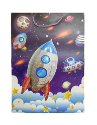 Пакет KOSMO глиттер,3D 30*41,5*12см арт.2856L (1/12/360шт)