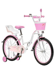 Велосипед двухколёсный ФАНТАЗИЯ. Бело-розовый. Колёса 20 дюймов (арт. ВЛ-2822)