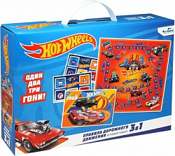 Hot wheels. Обучающий набор 3в1. ПДД.07026