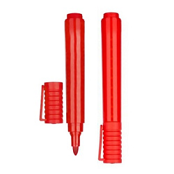 Маркер " РДК " красный 2,5мм пулевидный наконечник перманентный