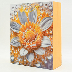 Пакет РОМАШКА 26*32*10см глиттер арт.3991M (1/12/480шт)