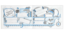 Читательский дневник с наклейками , 165х210 мм, 24 л, арт. 64296 ВЕСЁЛЫЙ ПУШИСТИК  / Блок - белый оф