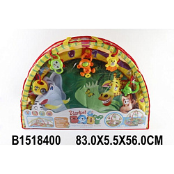 224602  ДЕТСКИЙ ИГРОВОЙ КОВРИК С ПОГРЕМУШКАМИ НА ПОДВЕСКЕ 8801-4 В СУМКЕ 83*56*5,5СМ в кор.2*9шт