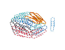 Скрепки " Глобус " 28мм металл цветные Зебра 100шт, пакет с европодвесом