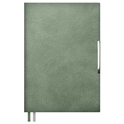 Ежедневник А5 иск.кожа 120л БАКСТЕР ОЛИВКОВЫЙ+закладка арт.70565 (1/10шт)