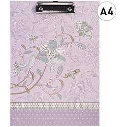 Планшет " Hatber " А4 Muse с металлическим зажимом, матовый ламинированный картон