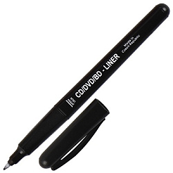 Маркер для CD/DVD " Centropen " черный 0,6мм пулевидный наконечник, трехгранный, перманентный