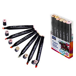 Набор маркеров " Mazari " для скетчинга Fantasia Main colors (основные цвета)   6цв 3-6,2мм, пулевид