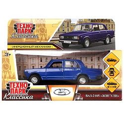 380529 Машина металл LADA ваз-2105 1997 12 cm, двери, багаж, инерц.,океан,  кор. Технопарк в кор.2*3