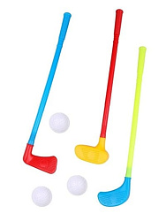 Набор для гольфа: клюшки 3 шт. 55х10,5х3,5 см.,шарик 3 шт.