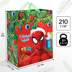 Пакет подарочный «С Новым годом!», 23×27×11.5 см, упаковка, Человек-паук