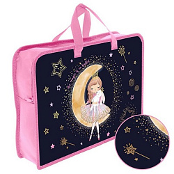 Папка менеджера А4 ПТ-14-4-12 ДЕВОЧКА С ЗАЙКОЙ диз.2сторон,ручка-тесьма арт.87857 (1/12шт)