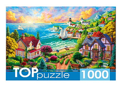 TOPpuzzle. ПАЗЛЫ 1000 элементов. ФТП1000-9849 Деревня у моря