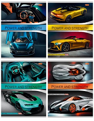 TМ"Remix"Тетрадь КЛЕТКА 96л. АВТОМОБИЛЬ СОВРЕМЕННОСТИ (96-8585) обл- мелов.картон, второй блок