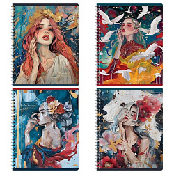 Тетрадь 48л., А5, клетка на гребне Greenwich Line "Impressive", "софт-тач" ламинация, тиснение фольг