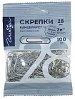 Скрепки " Глобус " 28мм оцинкованные 100шт, пакет с европодвесом