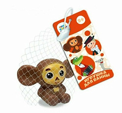 Игрушка пластизоль для ванны Чебурашка СОЮЗМУЛЬТФИЛЬМ в сетке. КАПИТОШКА в кор.150шт
