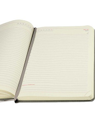 Ежедневник A5, 136л. недатир. COFFEE LINE - СЕРЫЙ (136-7633) кожзам