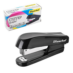 Степлер №24/6 на 20л " Silwerhof " 50скоб пластик/металл, один режим скрепления скоб, глубина заклад