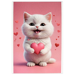 Блокнот А6 40л КОТЕНОК С СЕРДЕЧКОМ клетка 60г/м2 арт.69589 (1/10/80шт)