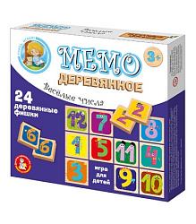 Игра деревянная МЕМО "Веселые числа" арт.02981