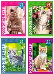 Konigspuzzle. ПАЗЛЫ 54 элемента. ЛЮБИМЫЕ КОТЯТА (Арт. ПК54-5894) кратно 24