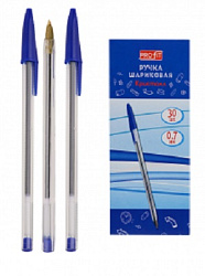 TM"Profit"Ручка шариковая "КРИСТАЛЛ" СИНЯЯ (РШ-4535) d=0,7, с прозрачным корпус,КРАТНО 12 шт