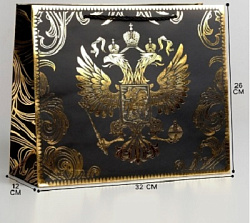 Пакет подарочный, упаковка, «Gold Russia», 32 х 26 х 12 см