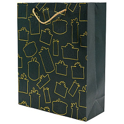 Пакет НОВОГОДНИЙ 26*32*12см тисн.фольг. арт.588M (1/12/480шт)