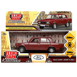 380530 Машина металл LADA ваз-2105 1997 12 cm, двери, багаж, инерц., романс, кор. Технопарк в кор.2*
