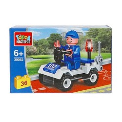 Конструктор ПОЛИЦЕЙСКИЙ на квадроцикле, 36 дет. Город мастеров в кор.2*60шт