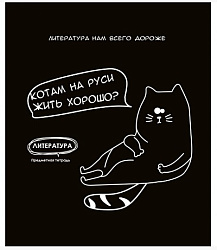 TM Prof-Press Тетрадь ЛИНИЯ 48л. ЛИТЕРАТУРА «ПОДСЛУШАНО» (Т48-1467) стандарт, тиснение холст