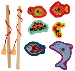 Игра ловим + 2 удочки МАЛЫШАРИКИ в пак. Буратино в кор.300шт