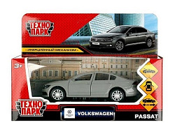 362989 Машина металл VOLKSWAGEN PASSAT 12 см, двер, багаж, инерц, темно-серый, кор. Технопарк в кор.