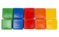 Набор кубиков-2 (10 шт.) (Разм. из.: Грань кубиков 8 см, Цвет: мультиколор)