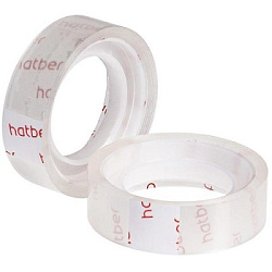 Лента канцелярская клейкая 12мм*10м, прозрачный, 38мкм, полипропилен, пластиковая втулка d=25мм, " H