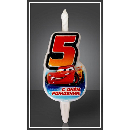 свеча-цифра для торта Disney Тачки 5