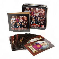Игра настольная карточная "Мафия"  (жестяная коробочка) арт.01947