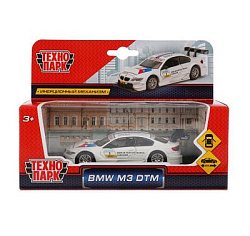 350622 Машина металл BMW m3 dtm, 11,3 см, двери, инерция, белый, кор. Технопарк в кор.2*48шт