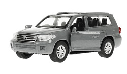 Машина металл TOYOTA LAND CRUISER 12,5 см, двери, инерц, серый, кор. Технопарк в кор.2*36шт