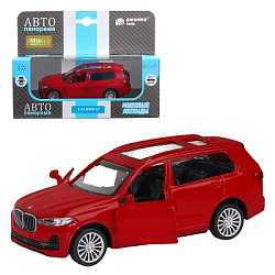 Машинка металл., 1:44, BMW X7, красный металлик, откр. двери, в/к 17,5*12,5*6,5 см ТМ "Автопанорама"