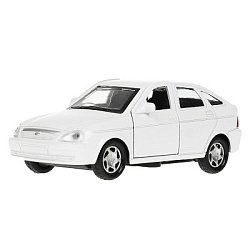 369115 Машина металл LADA PRIORA 12 см, двери, багаж, инерц, белый, кор. Технопарк в кор.2*36шт