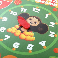 Игрушка деревянная вкладыш календарь с ручками Чебурашка 28*19,5см,термопак Буратино в кор.20шт