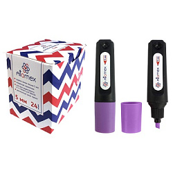 Текстовыделитель " Attomex " фиолетовый, 1-5 мм, плоский корпус, скошенный наконечник