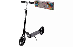 Самокат 2-х колесный RATE (колеса PU 200мм, 85*34,5*88,5-102,5см, до 80кг) черный (Арт.И-3377)